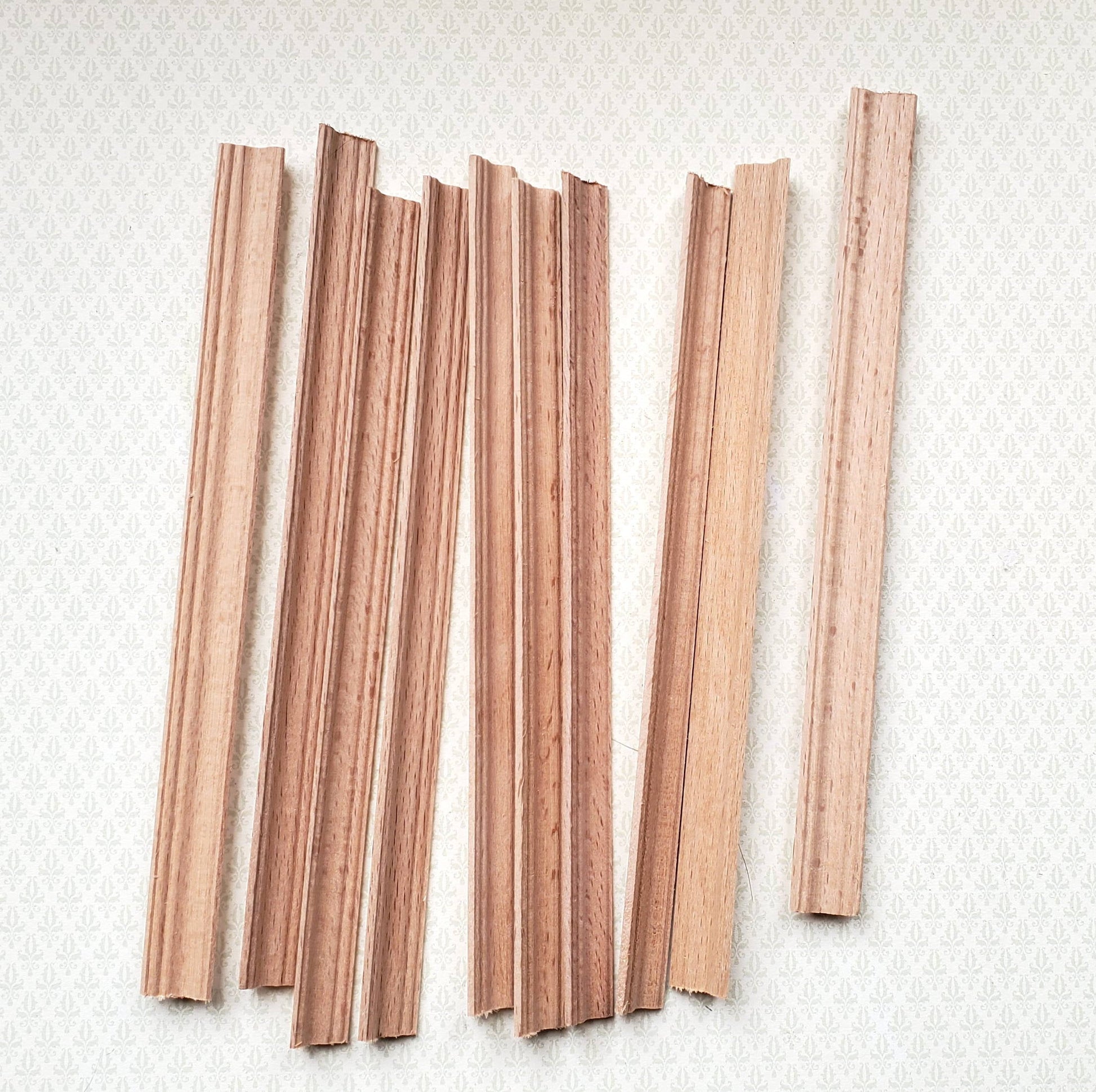 Dollhouse Miniatures 6" Cornice Crown Molding Scrap Trim x10 Pieces 1:12 Scale Building 77047