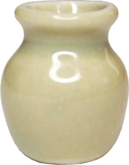 Dollhouse Yellow Green Ceramic Vase or Jar 1:12 Scale Miniature
