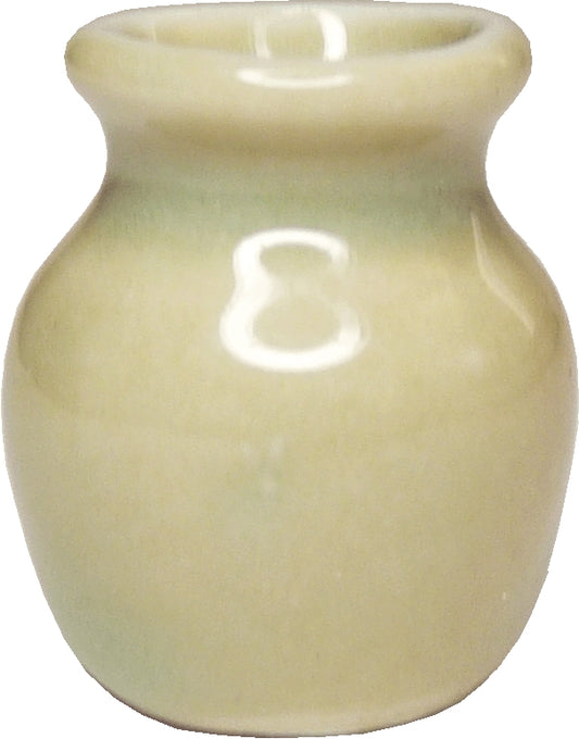 Dollhouse Yellow Green Ceramic Vase or Jar 1:12 Scale Miniature