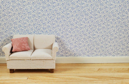Dollhouse Wallpaper Tiny Periwinkle Lace 3 Sheets White Pink Green Blue 1:12
