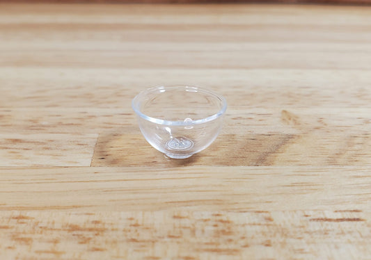 Dollhouse Clear Glass Bowl Medium Size 1:12 Scale Miniature Dishes