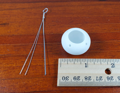 Dollhouse Large White Round Hanging Terra Cotta Planter 1:12 Scale Miniature