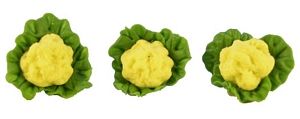 Dollhouse Cauliflower Set of 3 1:12 Scale Miniatures Kitchen Food Vegetables