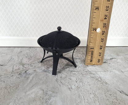 Dollhouse Fire Pit Basket for Patio Battery Operated 1:12 Scale Miniature