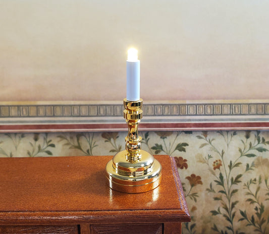 Dollhouse Battery Light with Wand Candle Stick Large 1:12 or 1/6 Scale Lamp