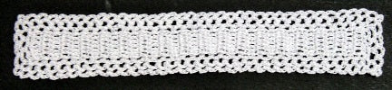 Dollhouse Hand Crocheted Table Runner White 1:12 Scale Miniature