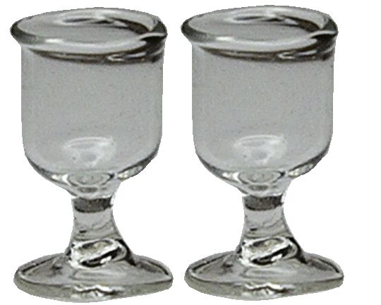 Dollhouse HALF SCALE Goblets 1:24 Miniatures Glasses Dishes
