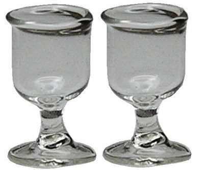 Dollhouse HALF SCALE Goblets 1:24 Miniatures Glasses Dishes