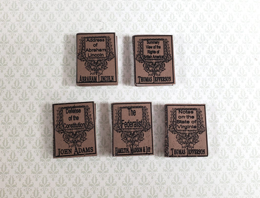 Dollhouse Books Presidential Writings x5 1:12 Scale Miniatures (blank inside)