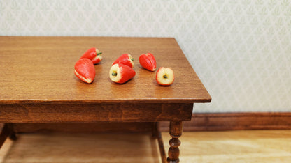Dollhouse Asian Rose Apples Set of 5 1:12 Scale Miniatures Food Fruits Grocery