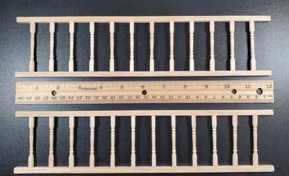 Dollhouse Porch Railing x3 Pieces for Porches Decks Gardens 1:12 Scale Miniature