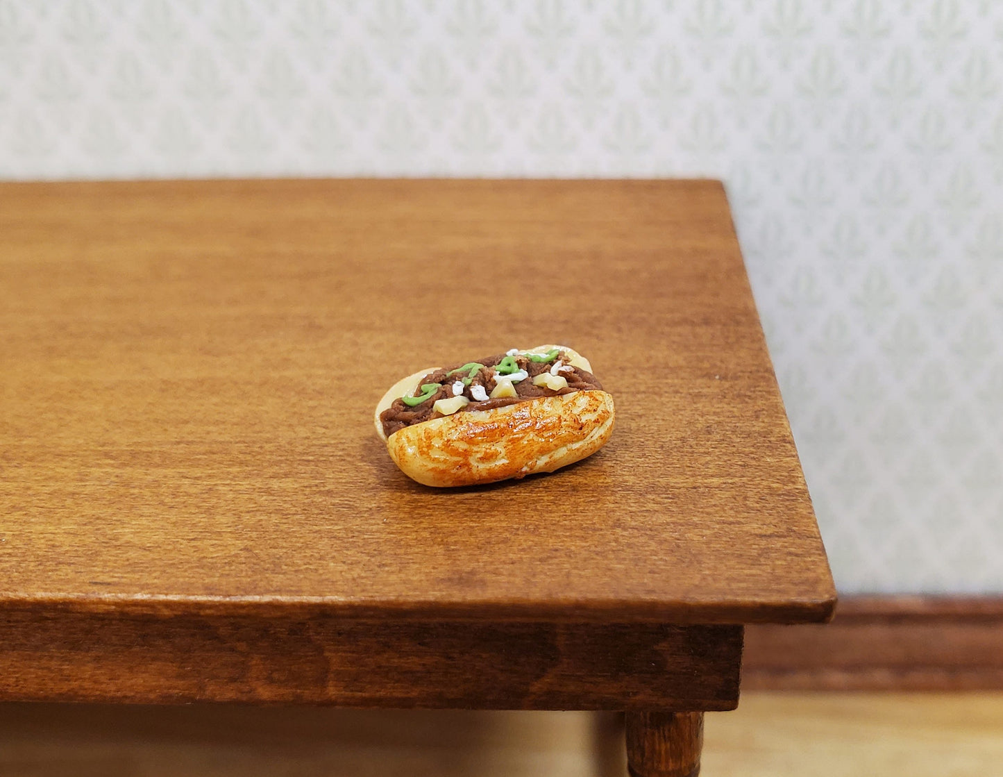 Dollhouse HALF SCALE Philly Cheese Sandwich Hoagie 1:24 Miniature Food
