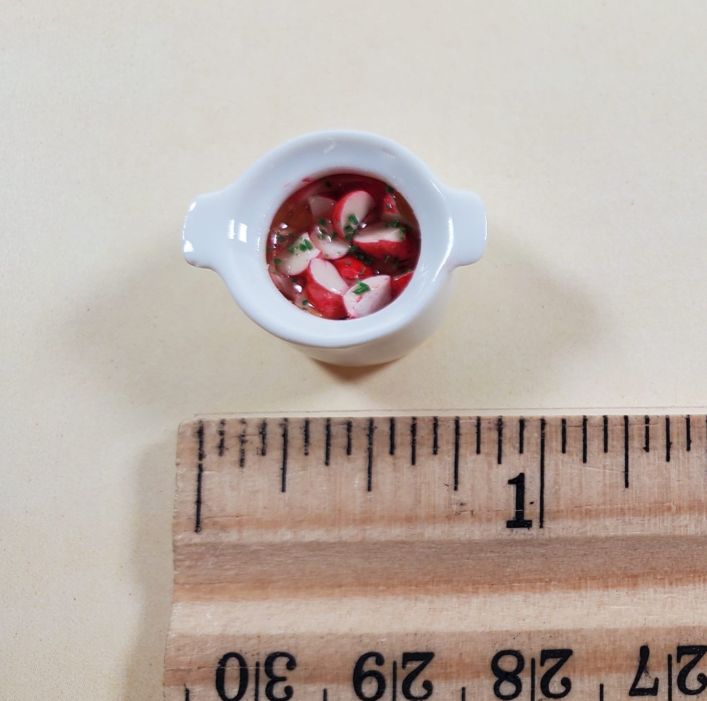 Dollhouse Red Potatoes with Parsley in a Cermaic Pot 1:12 Scale Miniature Food