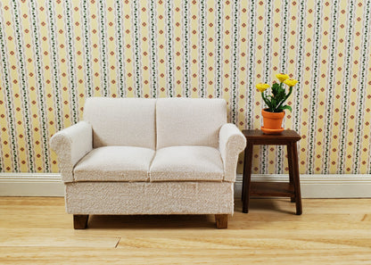 Dollhouse Wallpaper Ivy & Ribbons Pale Yellow Bradbury & Bradbury 1:12 Scale