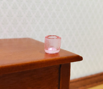 Dollhouse HALF SCALE Light Pink Glass Cup x4 1:24 Miniature Glasses Kitchen