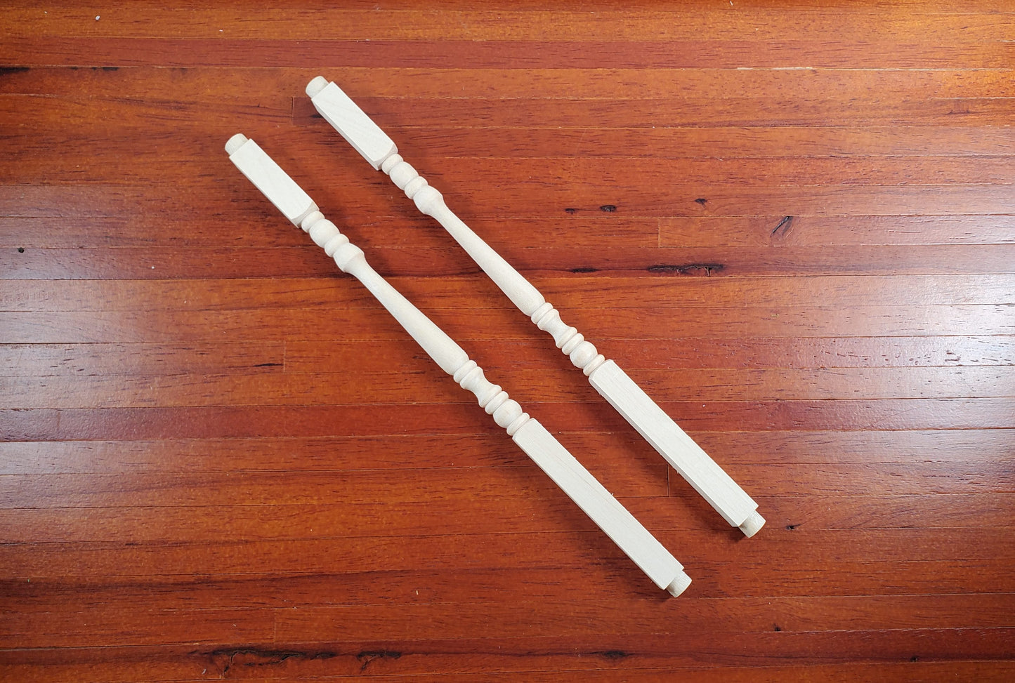 Dollhouse Veranda Porch Corner Posts 2 Pieces 1:12 Scale 9" Long Unpainted Wood