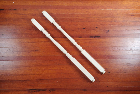 Dollhouse Veranda Porch Corner Posts 2 Pieces 1:12 Scale 9" Long Unpainted Wood