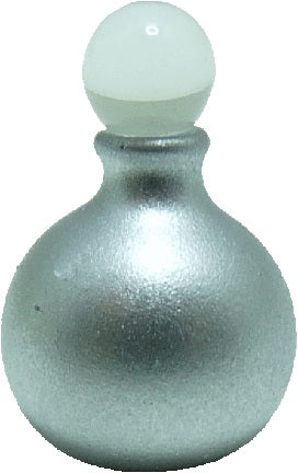 Dollhouse Silver Jar with Glass Stopper 1:12 Scale Miniature Decoration