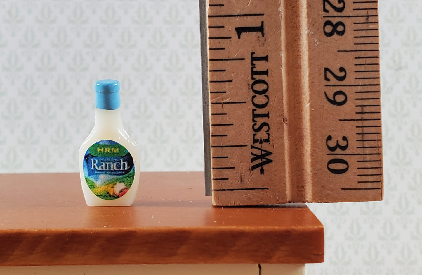 Dollhouse Ranch Salad Dressing Bottle 1:12 Scale Miniature Kitchen Decor