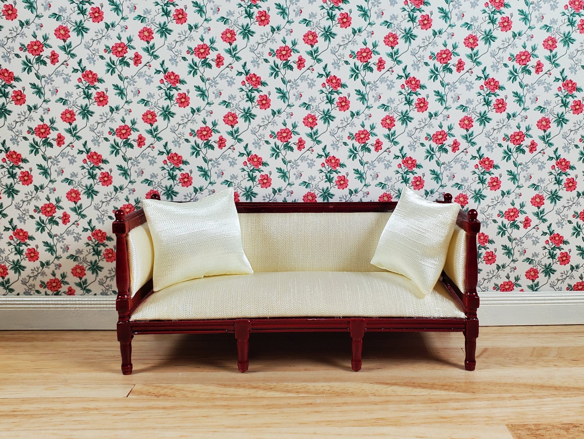 Dollhouse Wallpaper Peony Lace Floral 1:12 Scale by MiniatureCrush