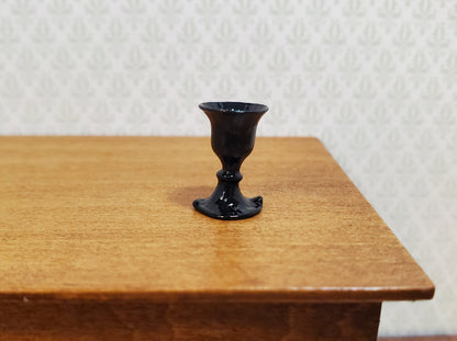 Dollhouse Small Black Wine Glass 1:12 Miniature Kitchen Halloween Decor