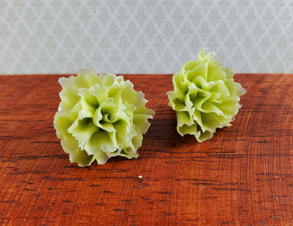 Dollhouse Green Leaf Lettuce 2 Heads 1:12 Scale Miniature Kitchen Groceries