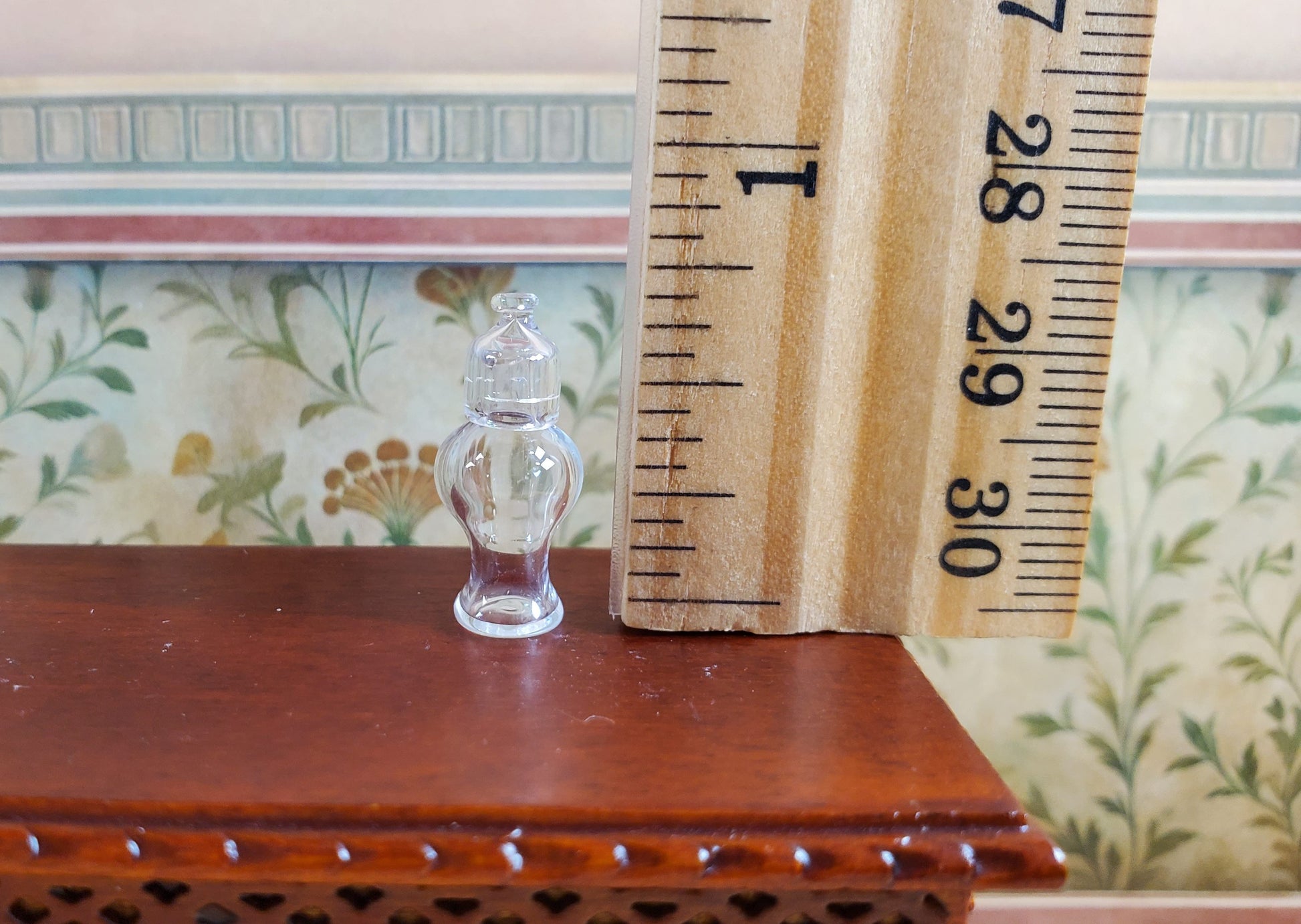 Dollhouse Small Clear Capped Jar Empty 1:12 Scale Miniature