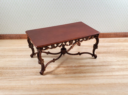 Dollhouse Grand Dining Table by Hansson 1:12 Scale Miniature Walnut Finish