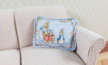 Dollhouse Pillow Peter Rabbit Beatrix Potter Handmade 1:12 Scale Miniature