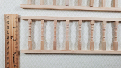 Dollhouse Porch Railing x2 Pieces for Porches Decks Gardens 1:12 Scale Miniature