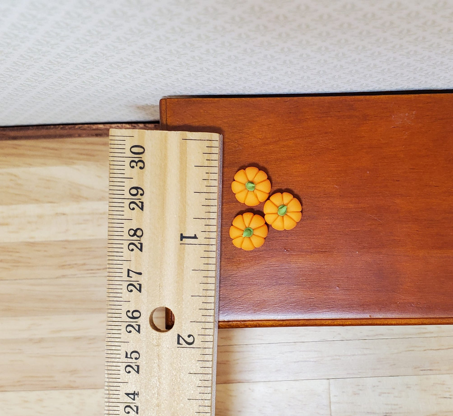 Dollhouse Pumpkins Set of 3 1:12 Scale Miniature Food Halloween Kitchen Grocery
