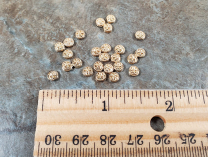 Miniature Dubloon Gold Coins Metal Treasure Prop 3mm approx. 25 pcs