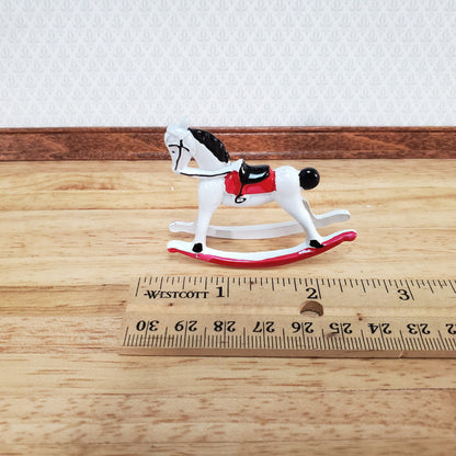 Dollhouse Rocking Horse Small Metal Toy for Nursery or Kids Bedroom