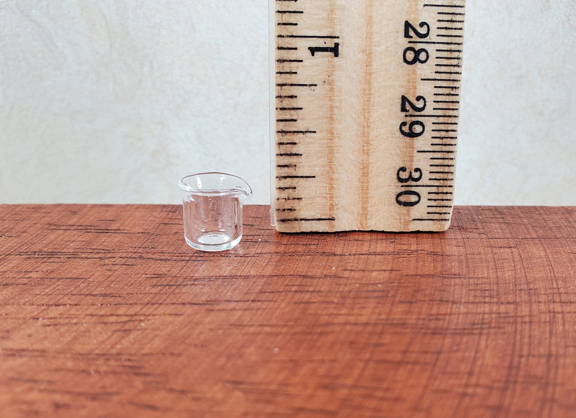 Dollhouse Small Clear Glass Beaker 1:12 Scale Miniature Kitchen Scientist Lab