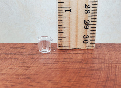 Dollhouse Small Clear Glass Beaker 1:12 Scale Miniature Kitchen Scientist Lab