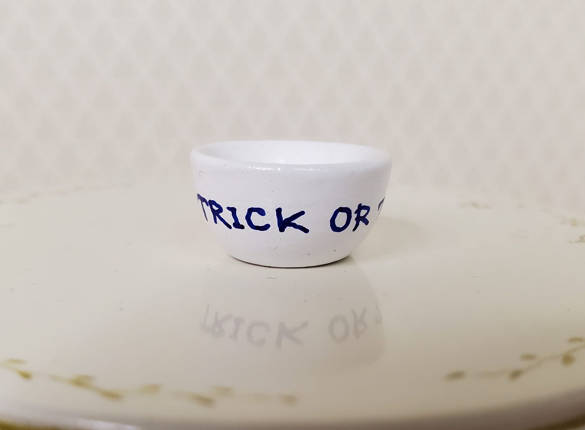 Dollhouse Halloween Trick or Treat Bowl 1:12 Scale Miniature