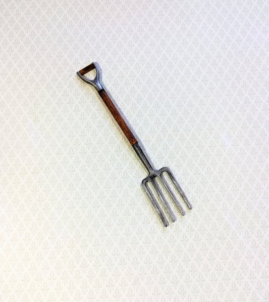 Dollhouse Miniature Spading Fork Garden Pitch Fork Sir Thomas Thumb 1:12 Scale Tool