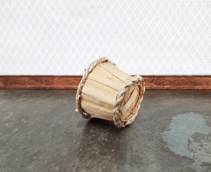 Dollhouse Bushel Basket Empty Natural Fiber 1:12 Scale Miniature