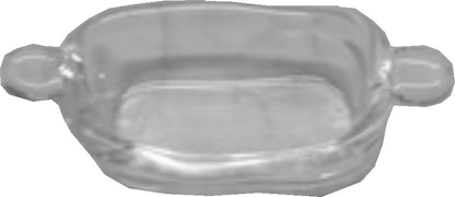 Dollhouse HALF SCALE Clear Glass Casserole Dish with Handles 1:24 Miniature