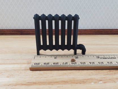 Miniature Radiator Black Classic Style 1:12 Scale Prop Dollhouse Accessory