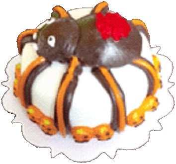 Dollhouse Halloween Spider Cake 1:12 Scale Miniature Dessert Food