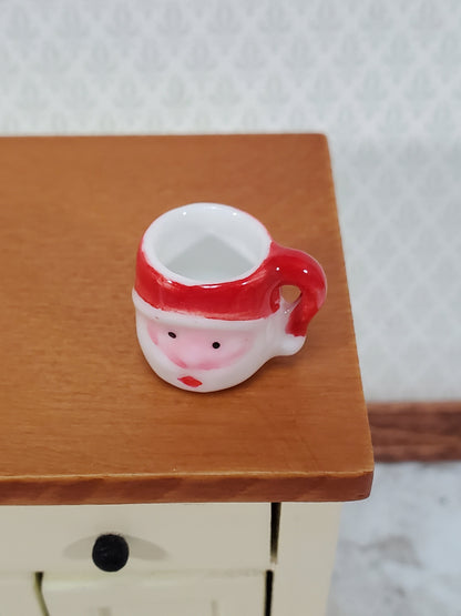 Dollhouse Santa Mug Coffee Cup LARGE Miniature Ceramic Christmas
