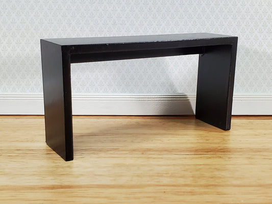 Dollhouse Console or Tall Sofa Table Modern Black 1:12 Scale Miniature Furniture