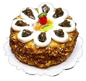 Dollhouse Fig Topped Fruit Cake 1:12 Scale Miniature Dessert Food Kitchen