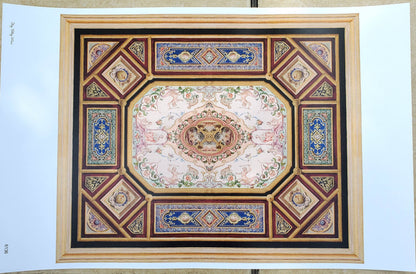 Dollhouse Ceiling Mural Wallpaper Victorian Painted Style 1:12 Scale Itsy Bitsy