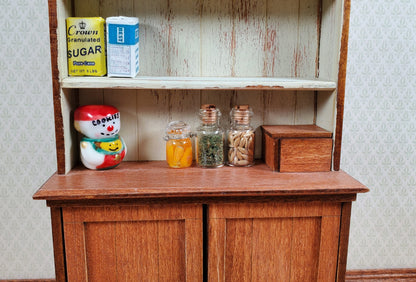 Dollhouse Ceramic Snowman Cookie Jar 1:12 Scale Miniature Dish