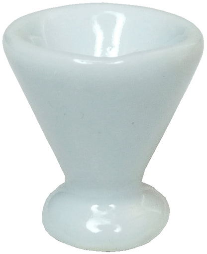 Dollhouse Miniature White Ceramic Pedestal Bowl 1:12 Scale Miniature