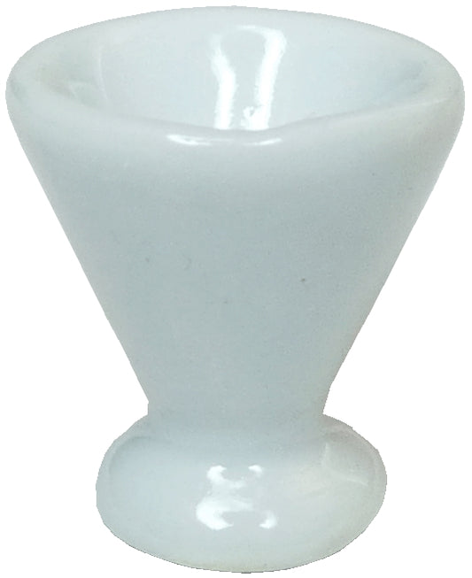 Dollhouse Miniature White Ceramic Pedestal Bowl 1:12 Scale Miniature