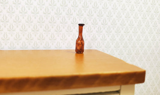 Dollhouse Amber Bottle 1:12 Scale Miniature Decoration Drinks Glass Dining