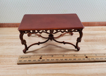 Dollhouse Grand Dining Table by Hansson 1:12 Scale Miniature Walnut Finish